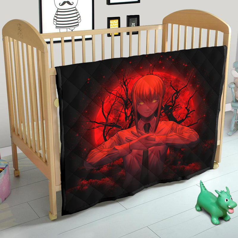 Makima Chainsaw Man Anime Moonlight Quilt Blanket Nearkii