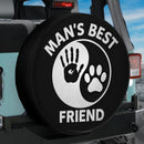 Man Dog Paw Ying Yang Jeep Car Spare Tire Cover