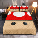 Mario Mushroom Red Quilt Bed Sets