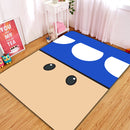 Mario Mushroom Blue Rectangular Area Rug