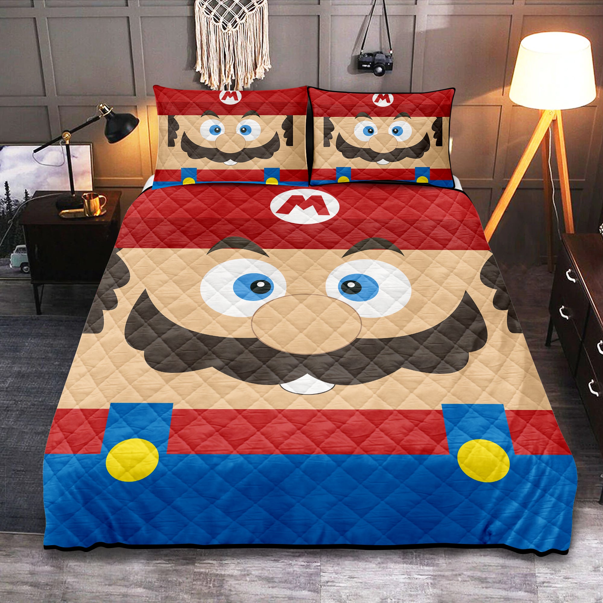 Mario Red Quilt Bed Sets