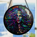 Medusa Round Stained Glass Suncatcher