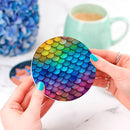 Mermaid Color Ceramic Decor Coaster - Gift Idea