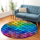 Mermaid Scale Round Rug