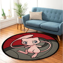 Mew Pokemon Ball Round Rug