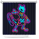 Mewtwo Pokemon Skull Shower Curtain