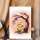 Minion Japan Cherry Blossom- Living Room - Canvas Wall Art - Print - Wall Decor