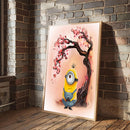 Minion Japan Cherry Blossom- Living Room - Canvas Wall Art - Print - Wall Decor
