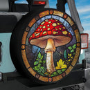 Mushroom Stained Glass Jeep Car Spare Tire Cover
