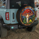 Mushroom Stained Glass Jeep Car Spare Tire Cover