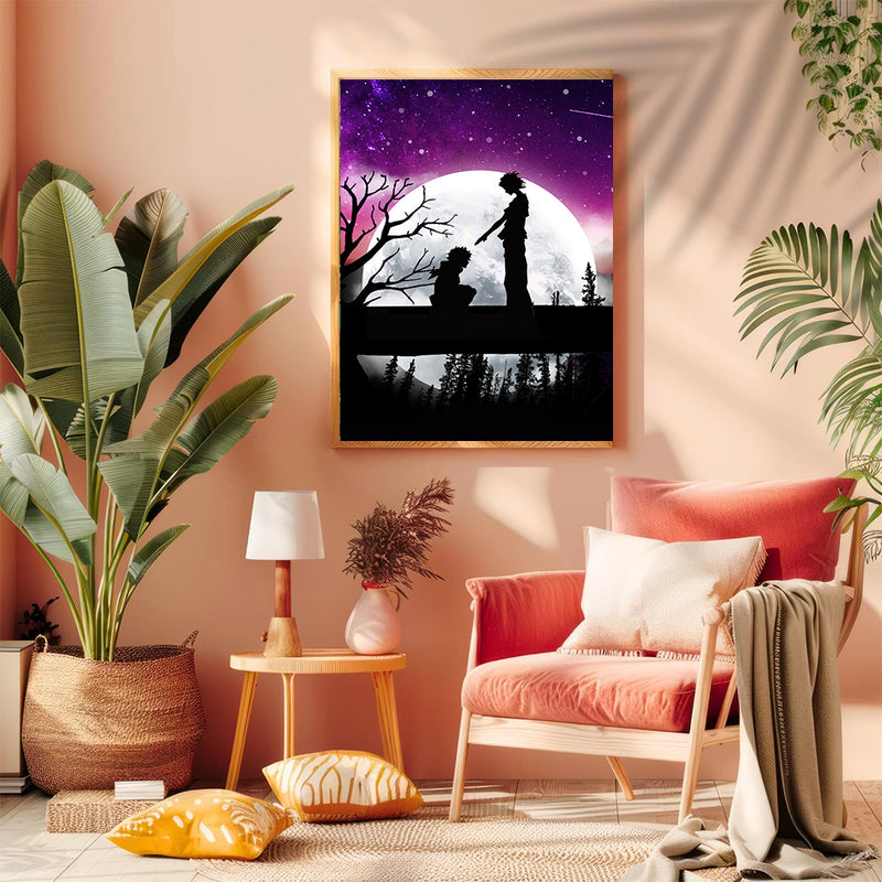 My Hero Academia Moon Night - Living Room - Canvas Wall Art - Print - Wall Decor