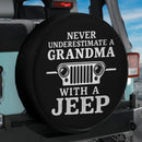 Never Underestimate A Grandma With A Jeep Jeep Car Spare Tire Cover