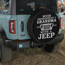 Never Underestimate A Grandma With A Jeep Jeep Car Spare Tire Cover