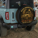 Vintage Never Underestimate An Old Man With A Jeep Car Spare Tire Cover