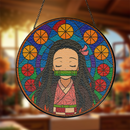Nezuko Demond Slayer Stained Glass Suncatcher