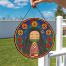 Nezuko Demond Slayer Stained Glass Suncatcher