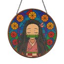 Nezuko Demond Slayer Stained Glass Suncatcher