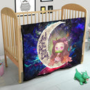 Nezuko Demon Slayer Love You To The Moon Galaxy Quilt Blanket Nearkii