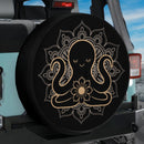 Mandala Meditating Octopus Yoga Jeep Car Spare Tire Cover