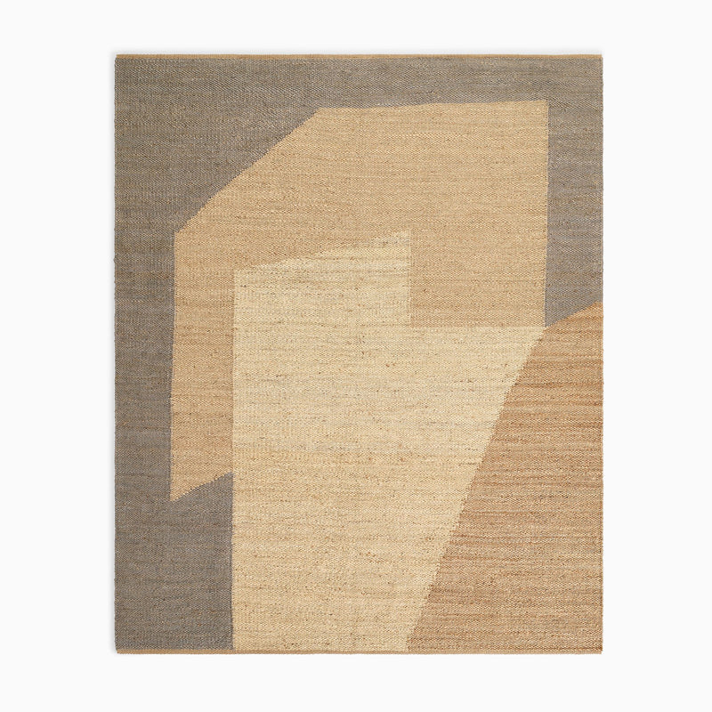 Angled Modern Form Jute Minimalist Rug Home Room Decor