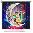 Pikachu Color Love You To The Moon Galaxy Shower Curtain Nearkii