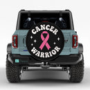 Pink Ribbon Warrior Jeep Car Spare Tire Cover