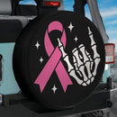 Pink Ribbon Skull Awareness Jeep Car Spare Tire Cover