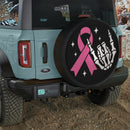 Pink Ribbon Skull Awareness Jeep Car Spare Tire Cover