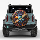 Stained Glass Planets & Universe Galaxy Jeep Car Spare Tire Cover