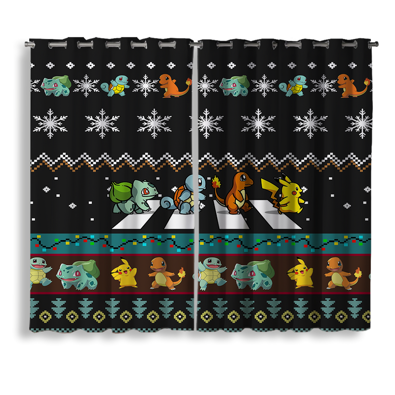 Pokemon Starter 1 Walking Window Curtain