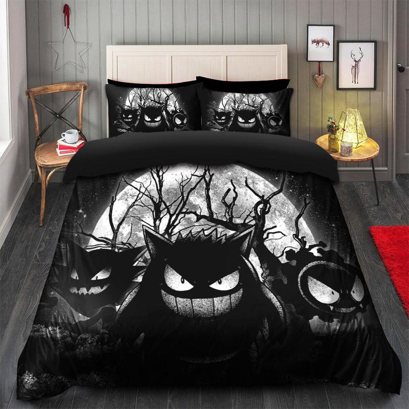 Pokemon Ghost Haunter Gengar Moonlight Bedding Set Duvet Cover And 2 Pillowcases Nearkii