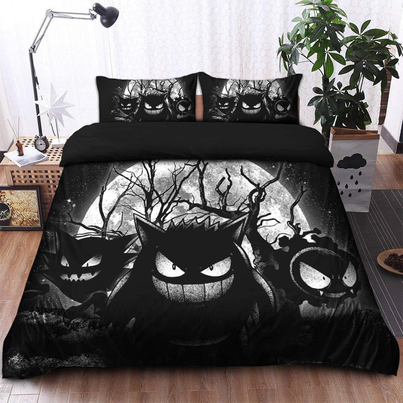 Pokemon Ghost Haunter Gengar Moonlight Bedding Set Duvet Cover And 2 Pillowcases Nearkii