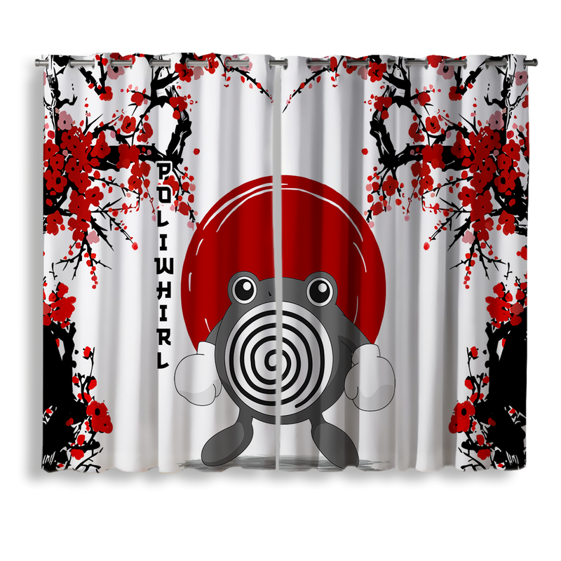 Poliwhirl Pokemon Japan Style Window Curtain