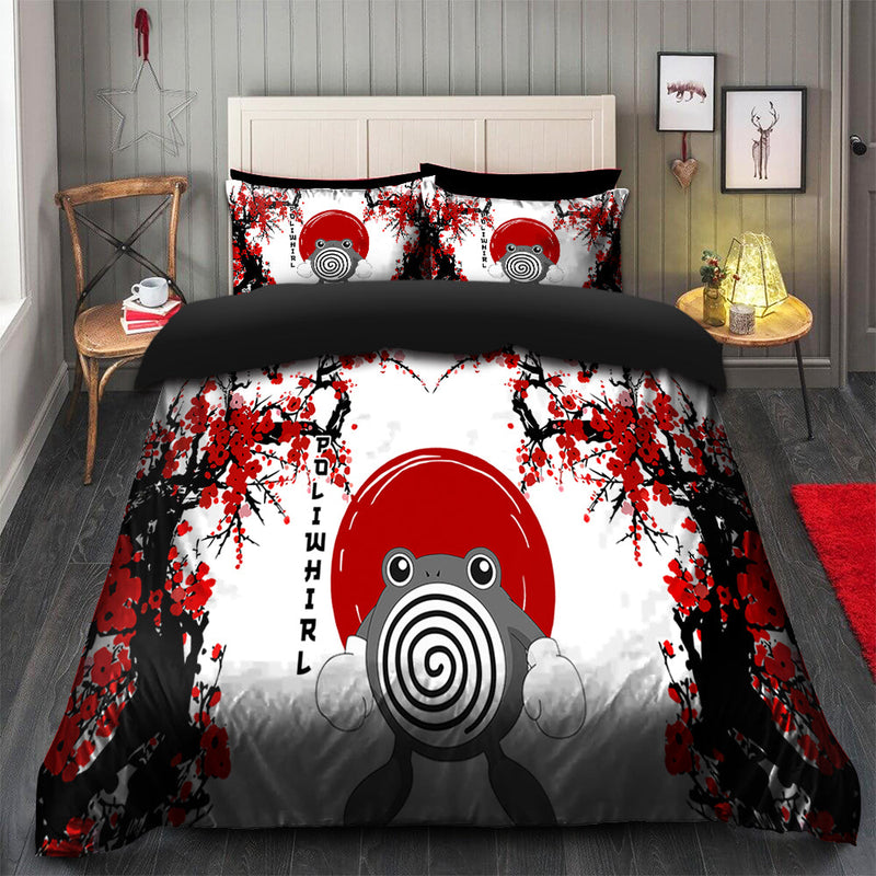 Poliwhirl Pokemon Japan Style Bedding Set Duvet Cover And 2 Pillowcases