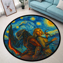 Predator Badlands Dek And Thia Starry Night Carpet Round Rug