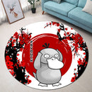 Psyduck Pokemon Japan Style Stained Glass Round Rug