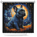 Pug Dog Starry Night Shower Curtain