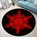 Demon Slayer Akaza Red Compass Needle Snowflake Round Rug