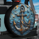 Vintage Metal Anchor Jeep Car Spare Tire Cover