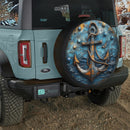 Vintage Metal Anchor Jeep Car Spare Tire Cover