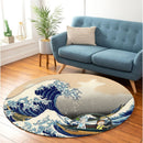 Rick And Morty The Great Wave Japan Round Rug