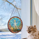 Rick And Morty Round Stained Glass Suncatcher