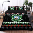 Rick And Morty Christmas Bedding Set Duvet Cover And 2 Pillowcases Nearkii