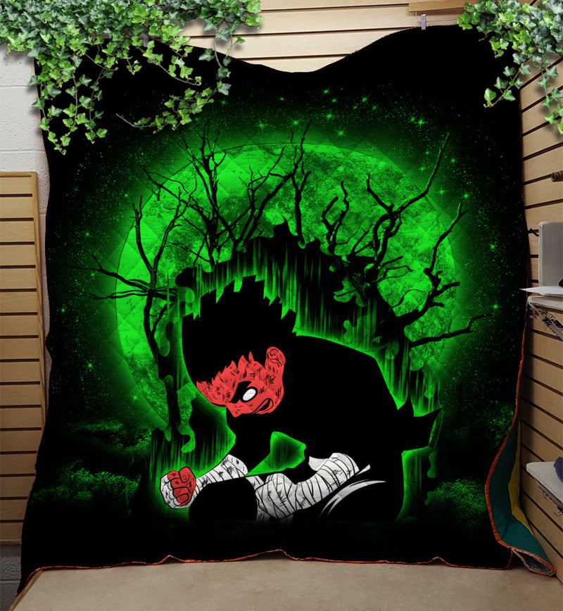 Rock Lee Power Up Moonlight Quilt Blanket Nearkii