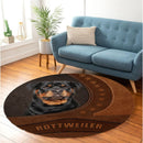Rottweiler Dog Round Rug