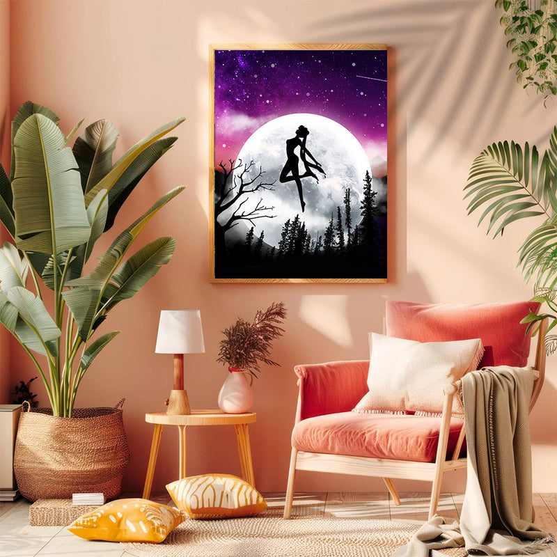 Sailor Moon Night - Living Room - Canvas Wall Art - Print - Wall Decor