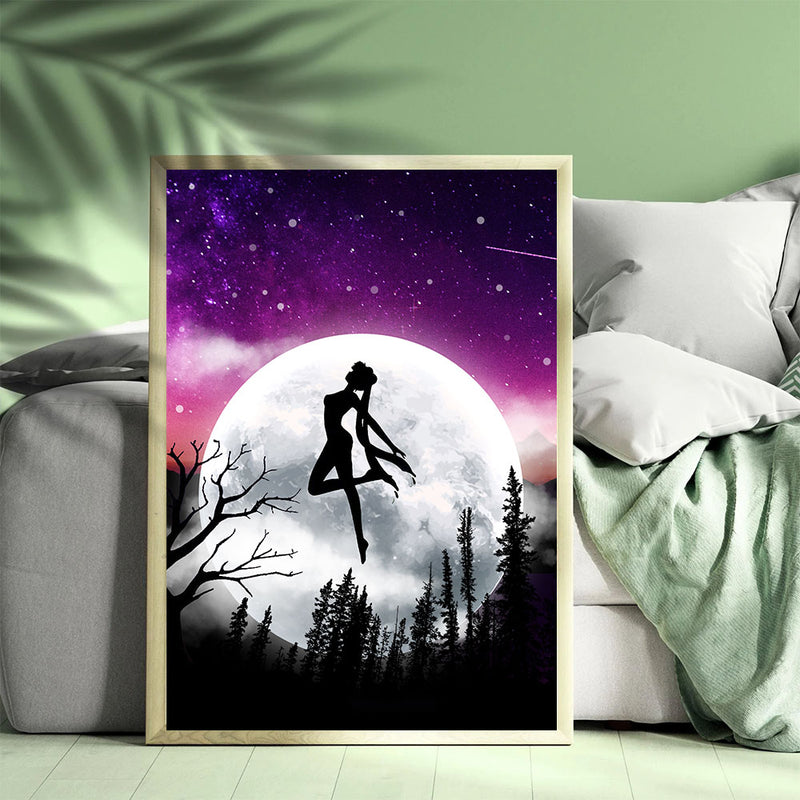 Sailor Moon Night - Living Room - Canvas Wall Art - Print - Wall Decor