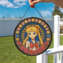 Sailor Moon Rose Stained Glass Suncatcher