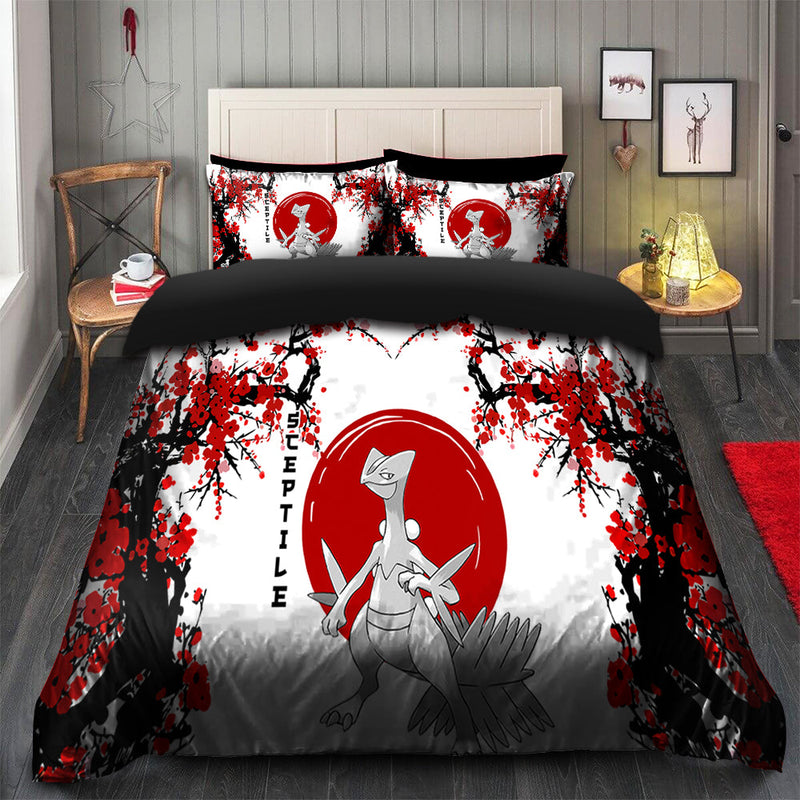 Sceptile Pokemon Japan Style Bedding Set Duvet Cover And 2 Pillowcases