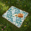Sea Turtle Pattern Woven Throw Blanket